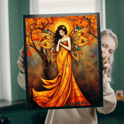 Bejeweled Autumn Fairy Jigsaw Puzzle, Mythical Fantasy Art, 110-1014 Pieces, Enchanting Unique Gift for Puzzle Lover, Family Fun Activity Puzzle The Puzzle Chest