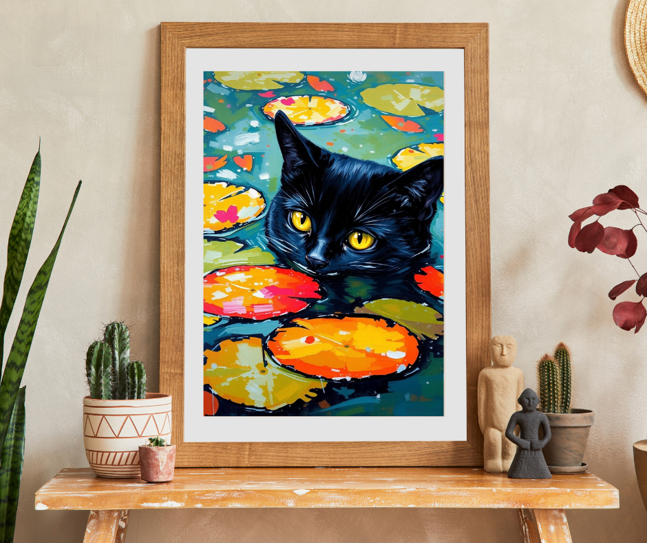 Water Lily Cat Jigsaw Puzzle, 110-1014 Piece Fun Gift for Cat Lovers, Family or Solo Activity, Home Décor, Brain Teaser