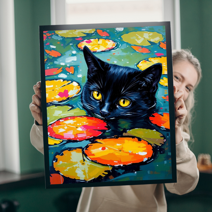 Water Lily Cat Jigsaw Puzzle, 110-1014 Piece Fun Gift for Cat Lovers, Family or Solo Activity, Home Décor, Brain Teaser
