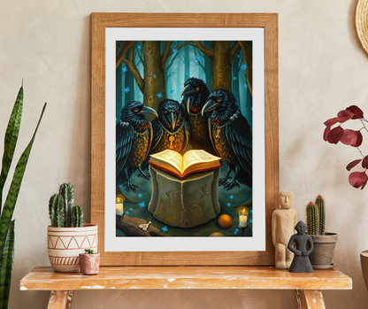 Mystical Raven Puzzle - Enchanting 110, 252, 520, 1014-piece Jigsaw Dark Fantasy Art Creative Birthday or Holiday Gift for Puzzle Lovers