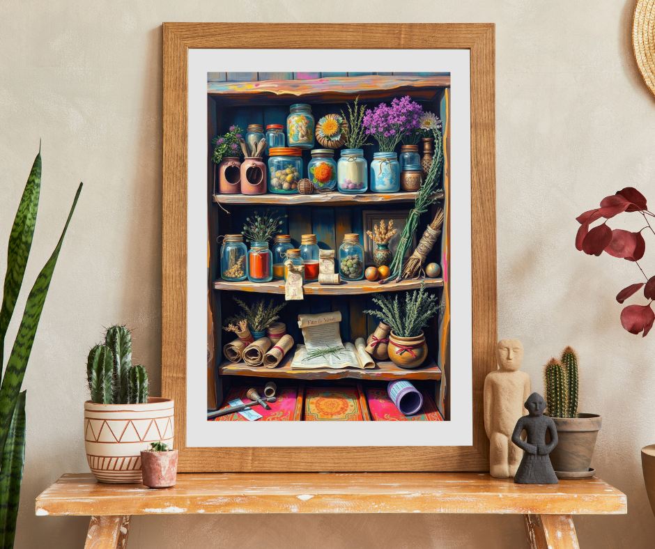 Botanical Garden Shelf Puzzle - Nature Lover's Jigsaw, Folk Art Home Decor, Gift for Adults, Eco-Friendly Cozy Indoor Activity, Brain Teaser Puzzle The Puzzle Chest