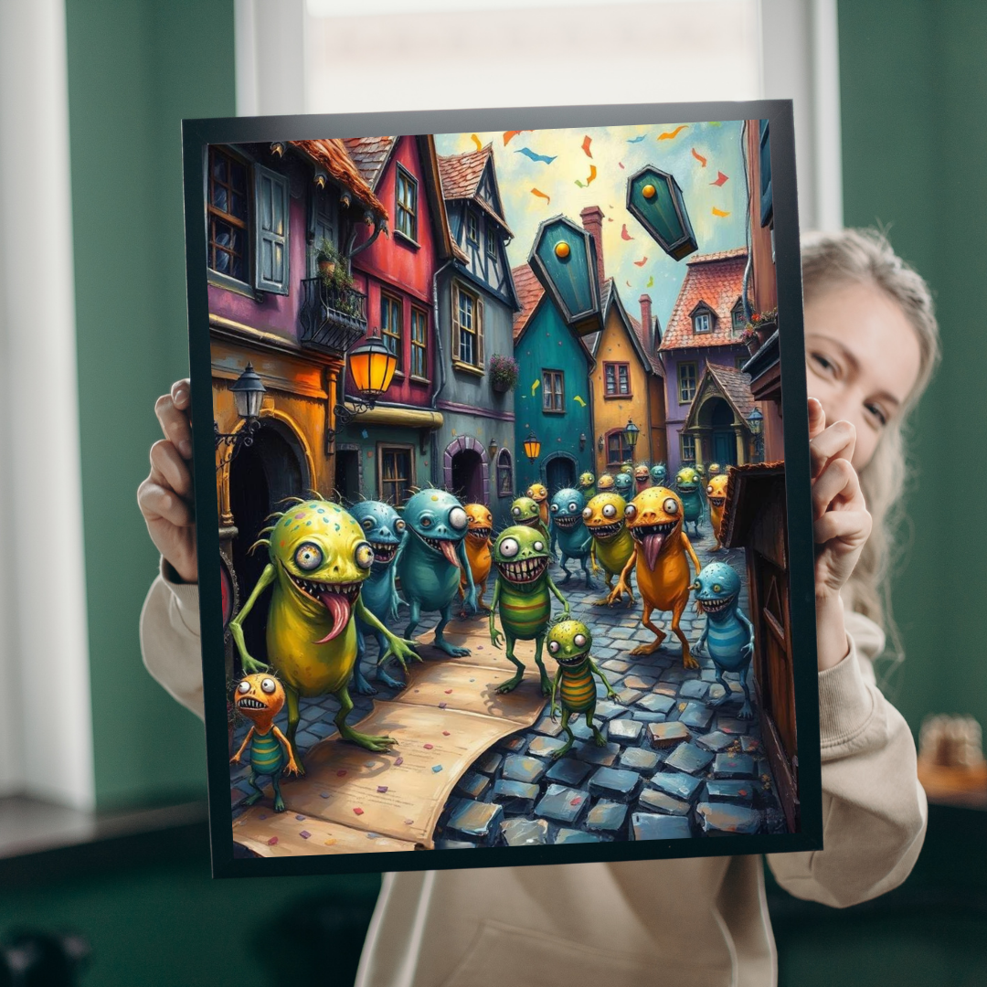 Midnight Parade Monster Puzzle, 110, 252, 520-piece Jigsaw for Fun Home Activity, Unique Gift for Adults, Family Game Night, Halloween