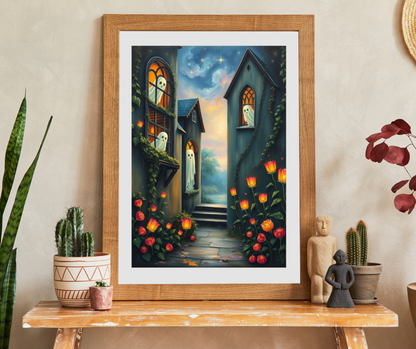 Hollow Window Watchers - Halloween Themed Ghost Jigsaw Puzzle, Fun Autumn Game, Family Activity, Halloween Decor, Gift for Puzzle Lovers