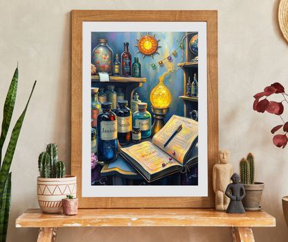Enchanting Potion Store Jigsaw Puzzle - 110, 252, 520 pcs, Halloween Family Activity, Gothic Gift for Puzzle Lovers, Fantasy Art Enthusiasts