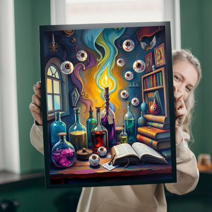 Mystical Potion Lab Jigsaw Puzzle, 110, 252, 520-piece Puzzle for Game Night, Halloween Family or Solo Activity, Gift for Friend