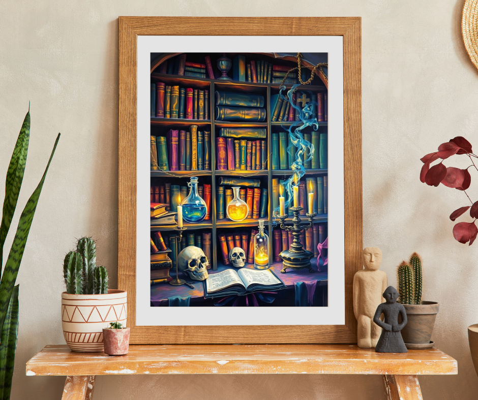 Mystical Library Puzzle - 110-1014 Piece Halloween Jigsaw Game Perfect for Cozy Nights, Gift for Book Lovers, Family Fun, Brain Teaser