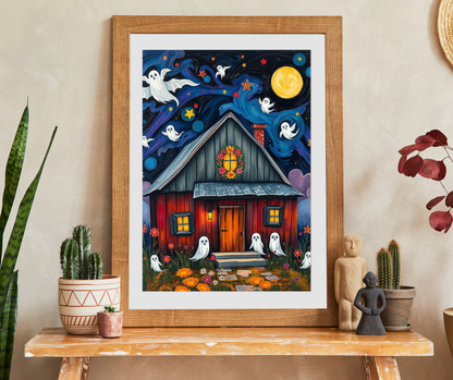 Ghostly Manor Jigsaw Puzzle - Whimsical Haunted House, Halloween Theme Ideal Family Fun Game, Puzzle Lover Gift, Cozy Night Activity, Gifts