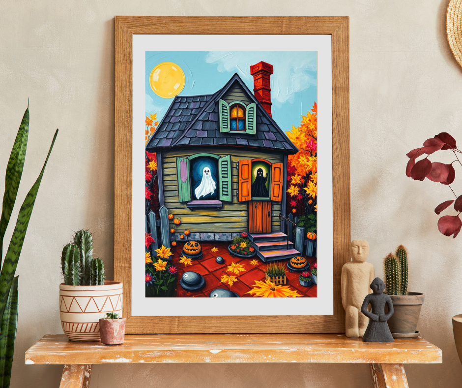 Ghostly Window Watchers Jigsaw Puzzle - Spooky Halloween House, Fun Activity Perfect for Family Game Night, Gift for Friends, Brain Teasers