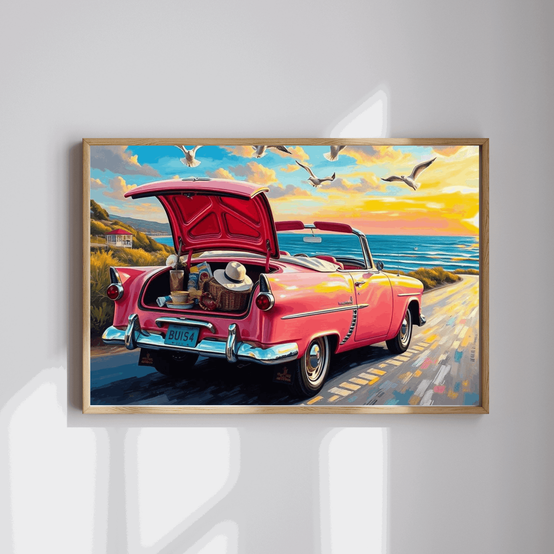 Seaside Summer Getaway Jigsaw Puzzle - Vintage Car, 110-1014 Piece Beach Theme Solo or Family Activity, Ideal Holiday Gift for Car Lover Puzzle The Puzzle Chest