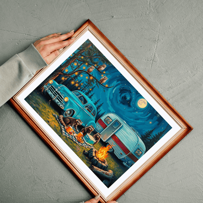 Cozy Camping Jigsaw Puzzle with Raccoons and Owls, Solo Fun or Family Game, Nature Vibes, Holiday Birthday Gift for Friends, 110-1014-piece Puzzle The Puzzle Chest