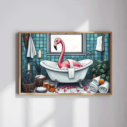Spa Day Flamingo Puzzle - Charming Holiday Birthday Gift for Friends, Family Bonding Time, Game Night, Puzzle Enthusiasts Puzzle The Puzzle Chest