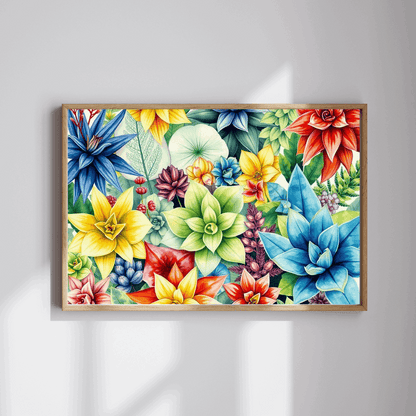 Vivid Petalscape Floral Jigsaw Puzzle - 110, 252, 520, 1014-piece Bright Flower Puzzle
