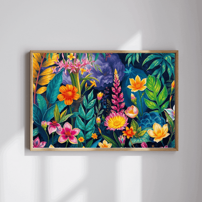 Twilight Garden Floral Jigsaw Puzzle - 110, 252, 520, 1014-piece Mystic Flower Puzzle