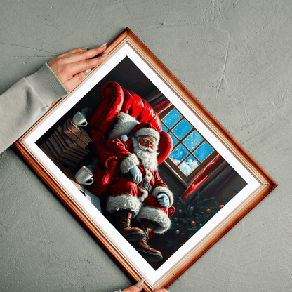 Cozy Santa Jigsaw Puzzle for Adults Holiday Fun, Christmas Themed Puzzle