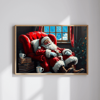 Cozy Santa Jigsaw Puzzle for Adults Holiday Fun, Christmas Themed Puzzle