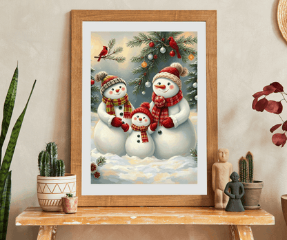 Snowman Family Jigsaw Puzzle for Adults, 110/252/520/1014-piece Christmas Puzzle