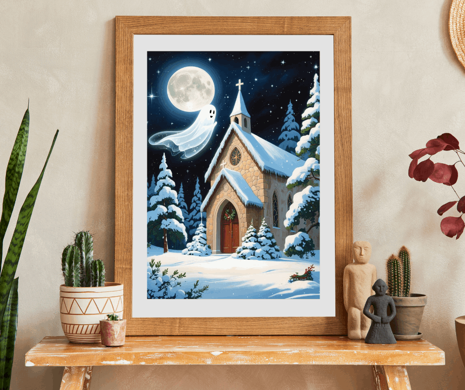 Silent Night Specter Jigsaw Puzzle - Winter Ghost Scene, 110-1014 Piece Halloween Puzzle