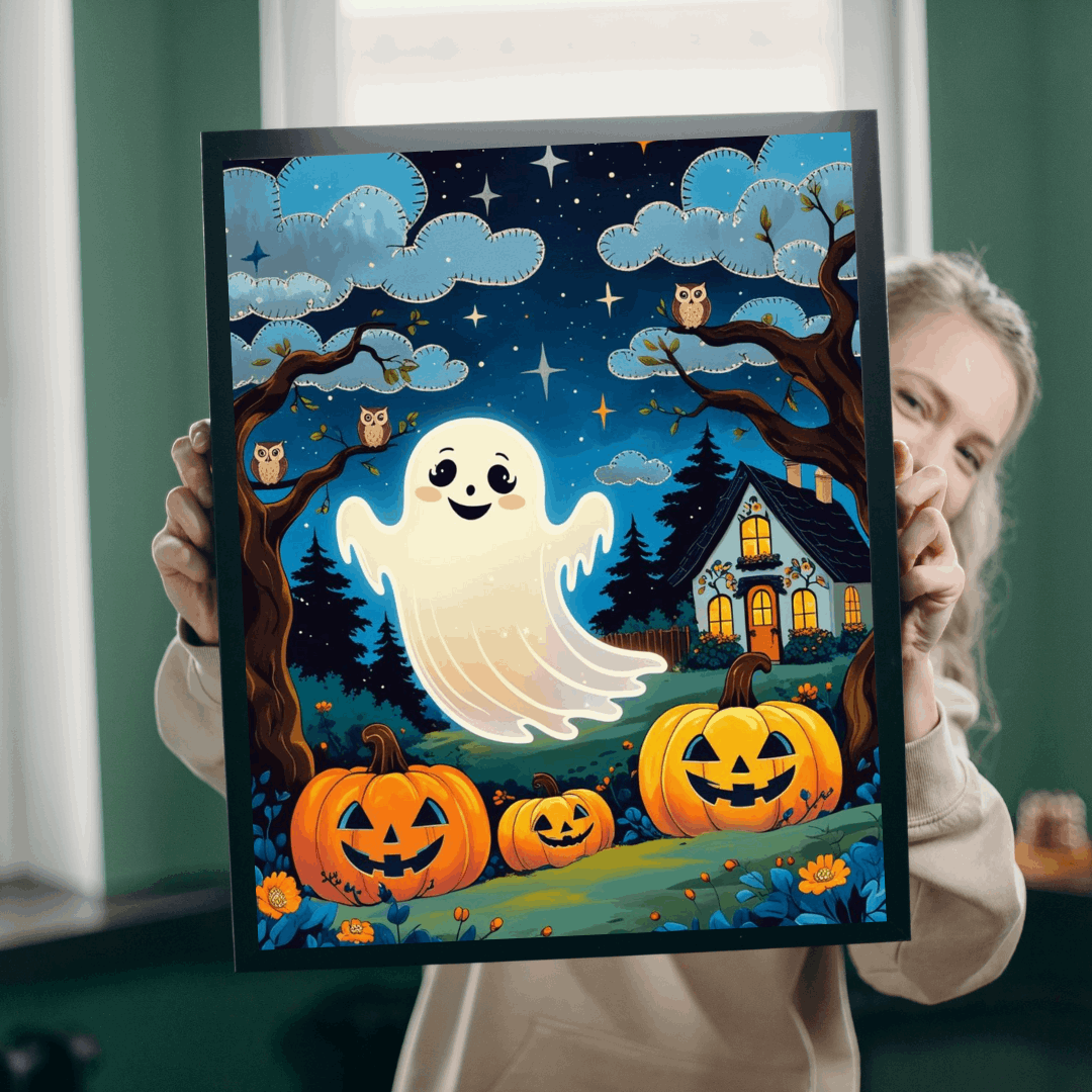 Pumpkin Patch Halloween Ghost Jigsaw Puzzle 110-1014 Pieces