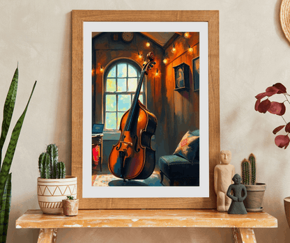Cello and Tea Time Jigsaw Puzzle - Music Instrument Theme, Musical Puzzle Gift for Musician, Music Lover and Teacher, Birthday or Holiday