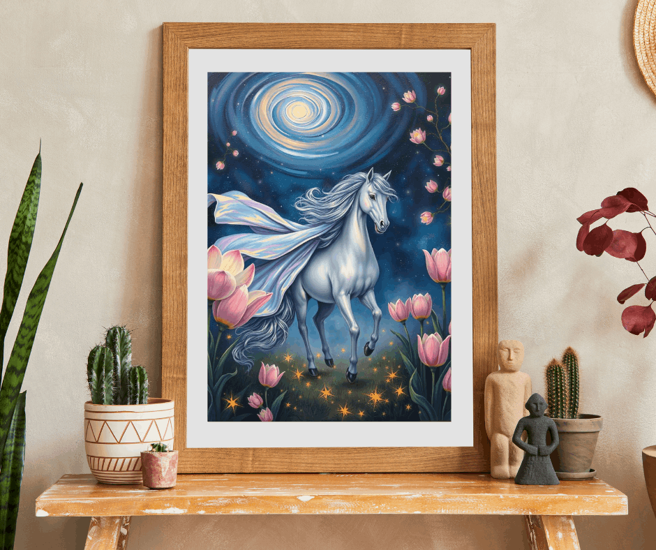 Galloping Horse Jigsaw Puzzle - Flower Field, Mare or Stallion Animal Lovers Gift for Equestrian, Horse Owner, Equine Lover Puzzle The Puzzle Chest