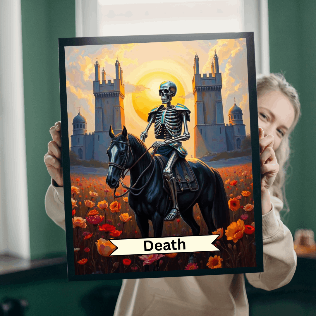 Skeleton Horse Jigsaw Puzzle - Death Tarot Style, Gift for Halloween, Puzzle for Adult, Solo Fun Family Activity, Indoor Quiet Leisure Puzzle The Puzzle Chest