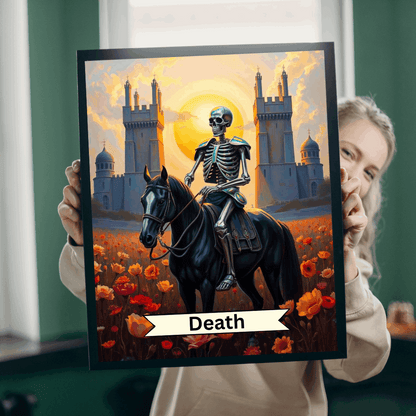 Skeleton Horse Jigsaw Puzzle - Death Tarot Style, Gift for Halloween, Puzzle for Adult, Solo Fun Family Activity, Indoor Quiet Leisure Puzzle The Puzzle Chest