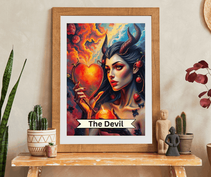 Devil's Heart Puzzle - Tarot Card Style Art Jigsaw for Adults, 110-1014 Pieces, Gothic Decor, Gift for Puzzle Lovers, Unique Home Activity Puzzle The Puzzle Chest