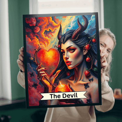 Devil's Heart Puzzle - Tarot Card Style Art Jigsaw for Adults, 110-1014 Pieces, Gothic Decor, Gift for Puzzle Lovers, Unique Home Activity Puzzle The Puzzle Chest