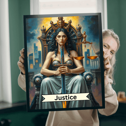 Queen of Justice Jigsaw Puzzle - Tarot Card Style, Perfect for Game Night, Gift for Puzzle Lovers, Unique Home Decor, and Mind Challenges Puzzle The Puzzle Chest