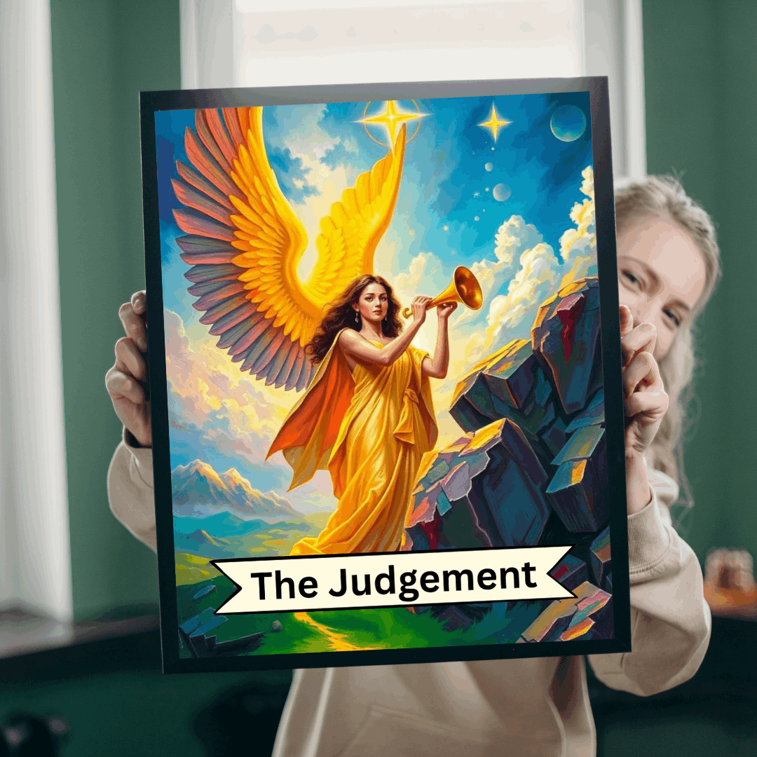 The Judgment Jigsaw Puzzle - Tarot Card Design, Elegant Woman Blowing Horn, 110-1014 Adult Game Night Fun, Mindful Activity, Relaxation Gift Puzzle The Puzzle Chest
