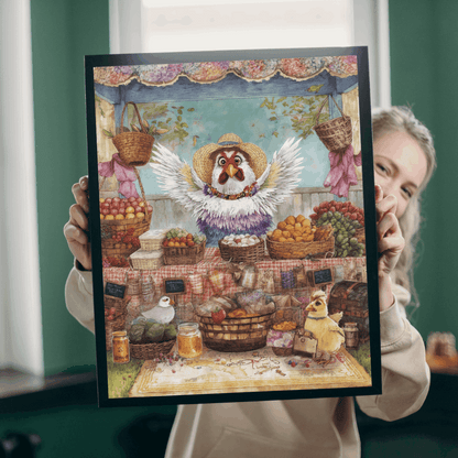 Chicken Farmer Jigsaw Puzzle, Bird Puzzle Ideal for Family Fun, Holiday Birthday Gifts, Game Night, Brain Teaser, Creative Hobby Puzzle The Puzzle Chest