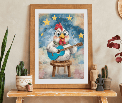 Chicken Musician Jigsaw Puzzle, Bird Game for Fun Family Activity, Gifts, Game Nights, Brain Teaser, Farm Animal Lover Puzzle The Puzzle Chest