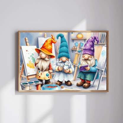 Artist Gnome Puzzle - Fantasy Mythical Jigsaw Puzzle with Palette and Canvas Puzzle The Puzzle Chest