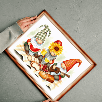 Gnome Picnic Puzzle - Summer Theme Jigsaw Game Puzzle The Puzzle Chest
