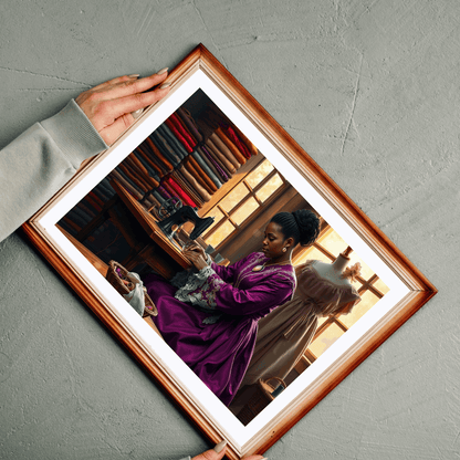 Victorian Black Seamstress Jigsaw Puzzle, Afrocentric Black Woman Art Puzzle The Puzzle Chest