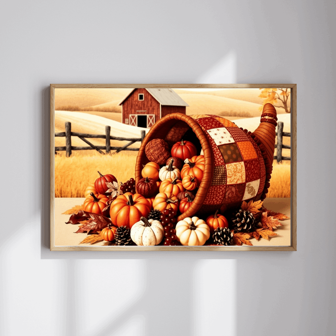 Cornucopia Jigsaw Puzzle - Fall Harvest Autumn Pumpkin Jigsaw Game Puzzle The Puzzle Chest