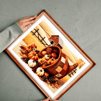 Cornucopia Jigsaw Puzzle - Fall Harvest Autumn Pumpkin Jigsaw Game Puzzle The Puzzle Chest