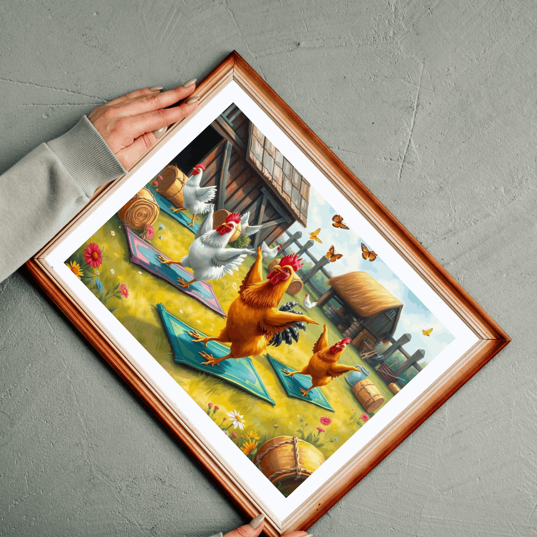 Farmyard Yoga Jigsaw Puzzle - Hilarious Chicken Exercise Class Puzzle The Puzzle Chest