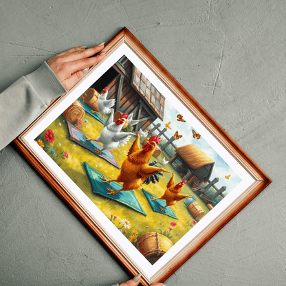 Farmyard Yoga Jigsaw Puzzle - Hilarious Chicken Exercise Class Puzzle The Puzzle Chest