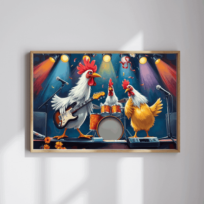Rockin' Chicken Jigsaw Puzzle - Hilarious Gift for Music Lover Puzzle The Puzzle Chest
