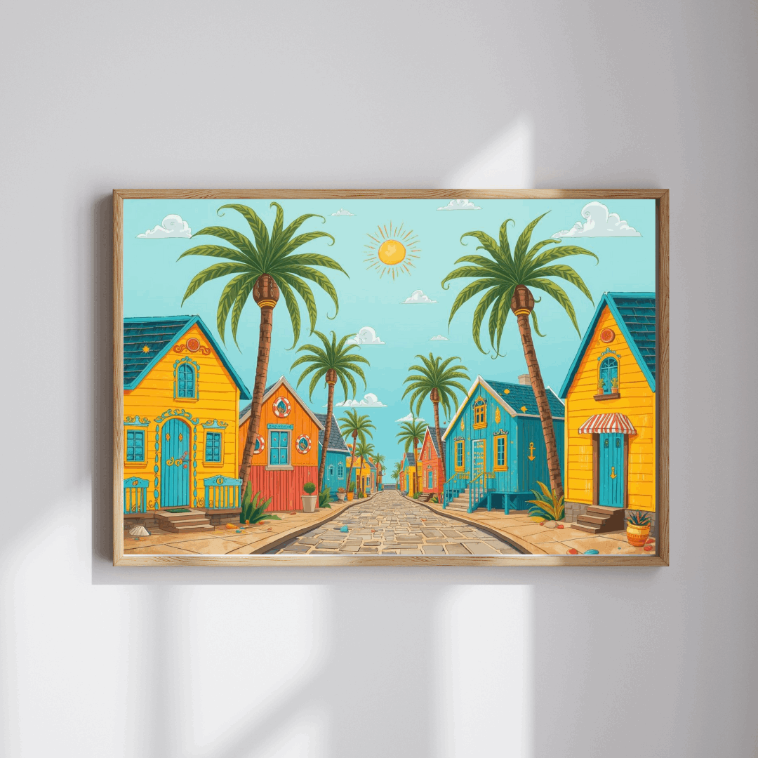 Beach House Village Puzzle - Seaside Town Jigsaw Game Puzzle The Puzzle Chest