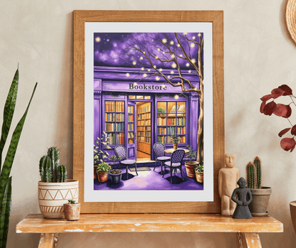 Ultraviolet Night Bookstore Jigsaw Puzzle - Magical Bookshop Gift for Book Lovers Puzzle The Puzzle Chest