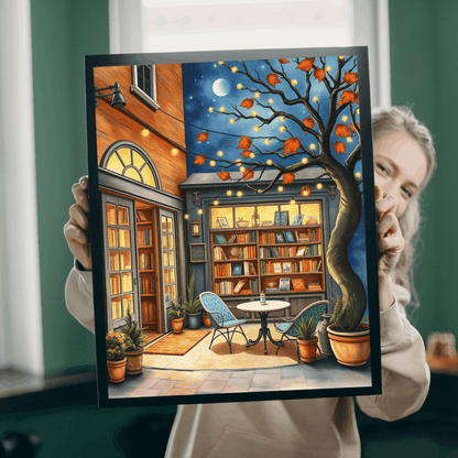 Autumn Evening Bookstore Jigsaw Puzzle Gift for Adults, Friends, Bookworms, Puzzle Lovers Puzzle The Puzzle Chest