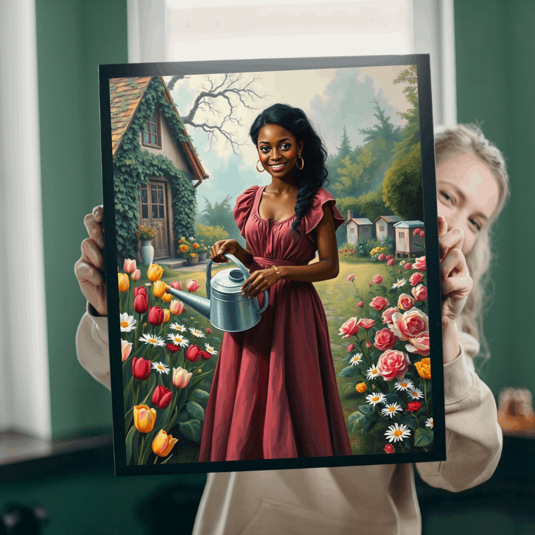 The Garden Keeper Jigsaw Puzzle - Black Woman Art, Afrocentric Artwork, African American Theme Puzzle The Puzzle Chest