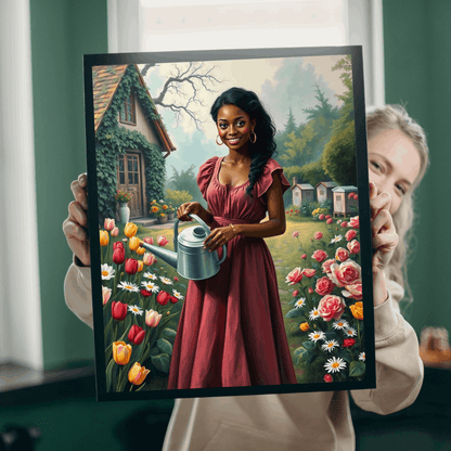 The Garden Keeper Jigsaw Puzzle - Black Woman Art, Afrocentric Artwork, African American Theme Puzzle The Puzzle Chest