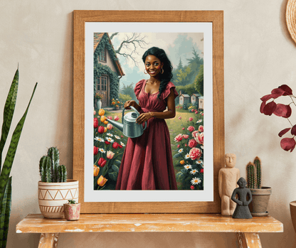 The Garden Keeper Jigsaw Puzzle - Black Woman Art, Afrocentric Artwork, African American Theme Puzzle The Puzzle Chest