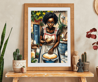 Country Kitchen Jigsaw Puzzle – Black Woman Baking Bread, Afrocentric Gift for Indoor Activity, Family Fun, Holiday or Birthday Puzzle The Puzzle Chest