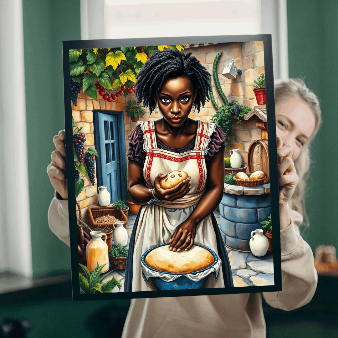 Country Kitchen Jigsaw Puzzle – Black Woman Baking Bread, Afrocentric Gift for Indoor Activity, Family Fun, Holiday or Birthday Puzzle The Puzzle Chest