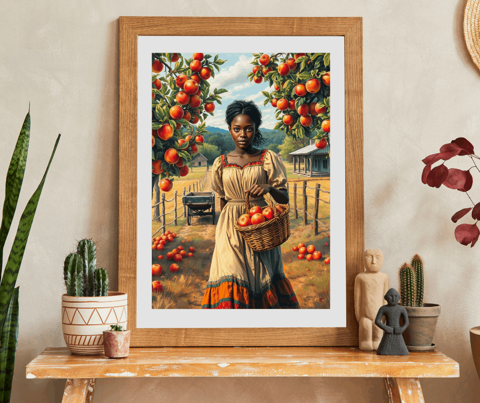 Orchard Stroll Jigsaw Puzzle – Black Woman Collecting Apples, Afrocentric Gift for Holiday Birthday, Family Activity, Brain Teaser Puzzle The Puzzle Chest