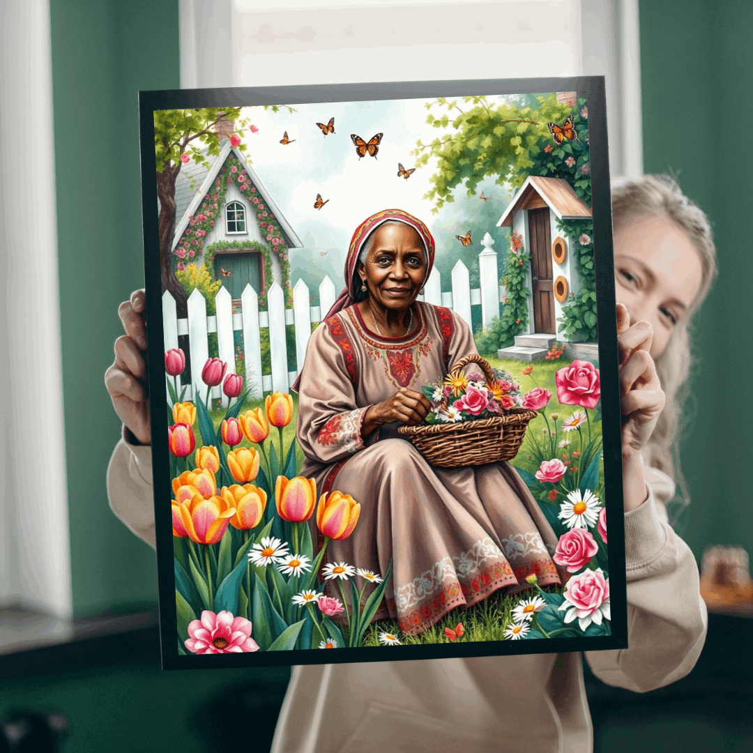 Garden Delight Jigsaw Puzzle - Black Woman Art, Nature-themed Afrocentric Game Puzzle The Puzzle Chest